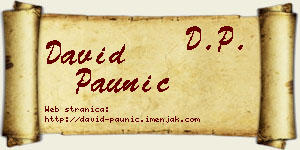 David Paunić vizit kartica